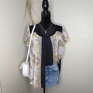 Boho fairy style black top